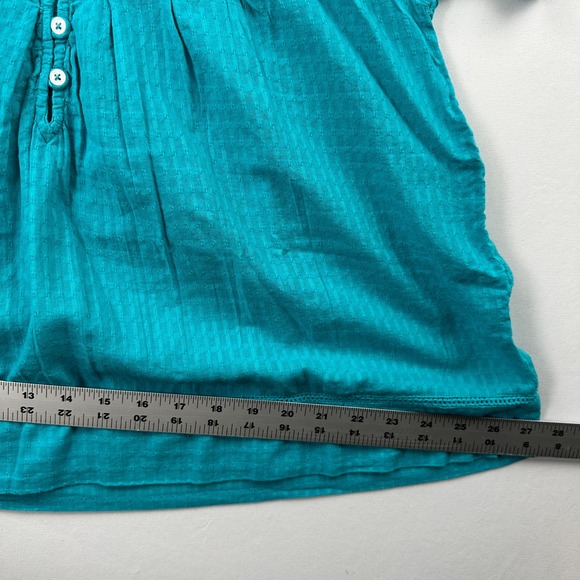 Sundance Lodi Henley Top Brittany Blue Size Small/Medium Lace Boho Turquoise NEW - Picture 4 of 13